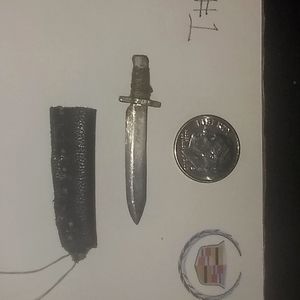 Miniature Mora Battleworx hand made high carbon solid steel bowie knife